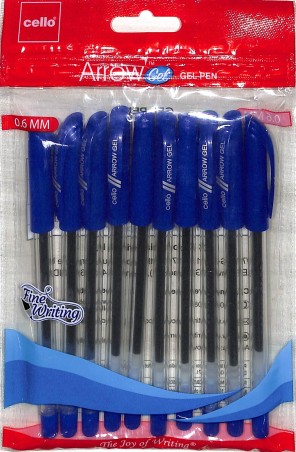 Stationery image 1 for Cello Arrow Gel Pen Blue 0.6 mm