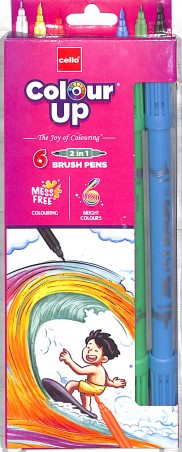 Stationery image 1 for Cello Colour Up 2 In 1 Brush Pens