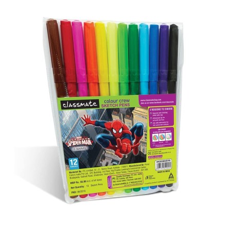Stationery image 1 for Classmate Colour Crew Sketch Pens 12 Shades