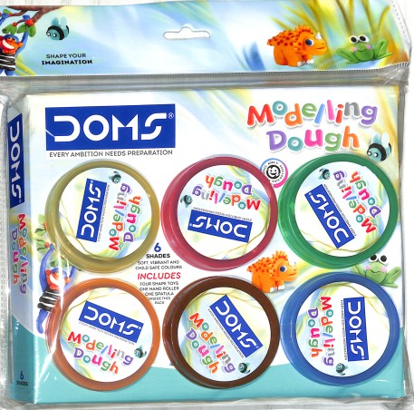 Stationery image 1 for Doms Modelling Dough 6 Shades (Assorted)