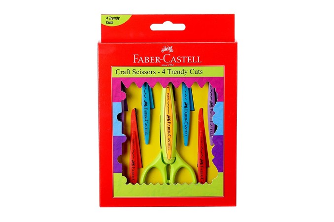 Stationery image 1 for Faber Castell Craft Scissors 4 Trendy Cuts