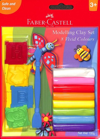 Stationery image 1 for Faber Castell Modelling Clay Set 8 Vivid Colours