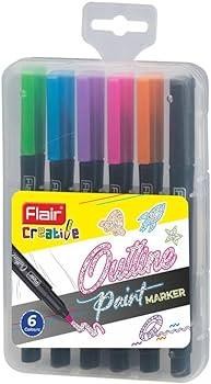 Stationery image 1 for Flair Creative Outline Paint Marker 6 Colours