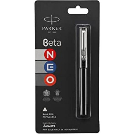 Stationery image 1 for Parker Beta NEO Chrome Trim Roller Ball Refillable