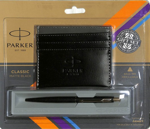 Stationery image 1 for Parker Classic Matte Black Gold Trim Ball Pen Limited Edition (Gift Set)
